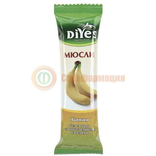 Диес батончик-мюсли банан + шоколад 25г. [диyes]