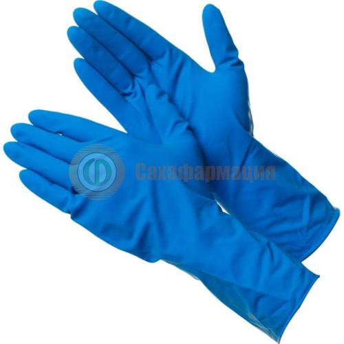 Топ глав хай риск перчатки смотровые латексные нестерильные неопудренные №50 (25 пар) р l синие