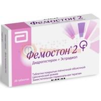 Фемостон 2 таблетки покрытые пленочной оболочкой набор 10мг + 2мг и 2мг №28 /в наборе: таблетки 2-х видов - эстрадиол 2 мг-14 шт., эстрадиол 2 мг  +  дидрогестерон 10 мг-14 шт./