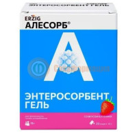 Алесорб энтеросорбент эрциг гель для приема внутрь 10г №20 клубника