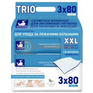 Вайт вэйл салфетки для интимной гигиены №80х3 д/лежач больн д/мужч и женщ с экстрактом каланхоэ