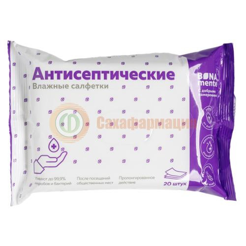 Бона менте салфетки влажные антисептические №20 Бона менте салфетки влажные антисептические №20