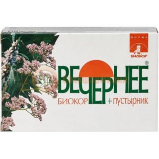 Вечернее + пустырник биокор драже 160мг №120 валериана + пустырник