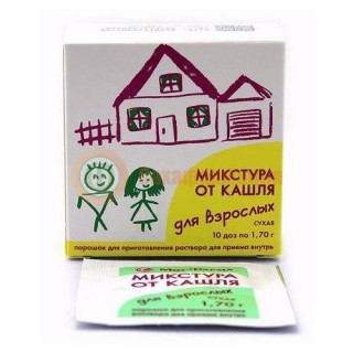 Микстура от кашля для взрослых сухая порошок для приготовления раствора для приема внутрь 1,7г №10