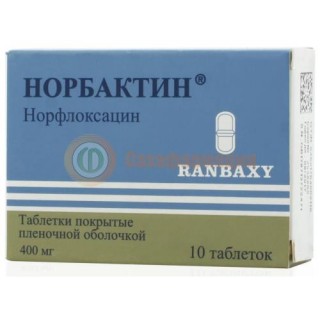 Норбактин таблетки покрытые пленочной оболочкой 400мг №10