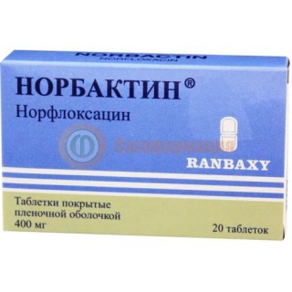 Норбактин таблетки покрытые пленочной оболочкой 400мг №20