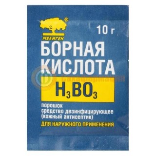 Борная кислота (борка) порошок 10г кожный антисептик