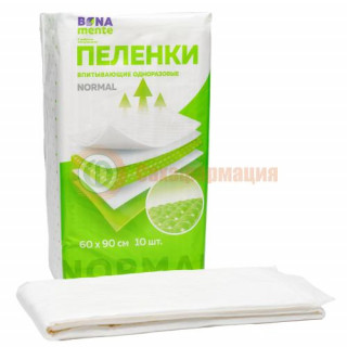 Бона менте пеленки впитывающие 60x90 №10 нормал