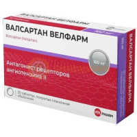 Валсартан велфарм таблетки покрытые пленочной оболочкой 160мг №30