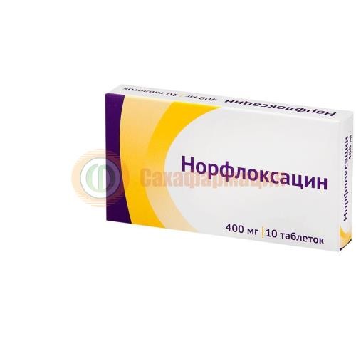 Норфлоксацин таблетки покрытые пленочной оболочкой 400мг №10 Норфлоксацин таблетки покрытые пленочной оболочкой 400мг №10