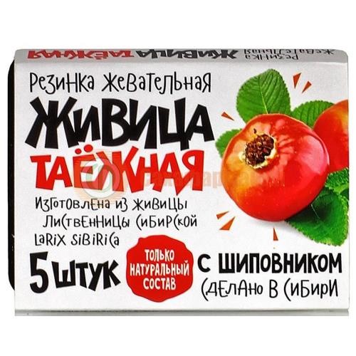 Живица таежная жевательная резинка №5 с шиповником