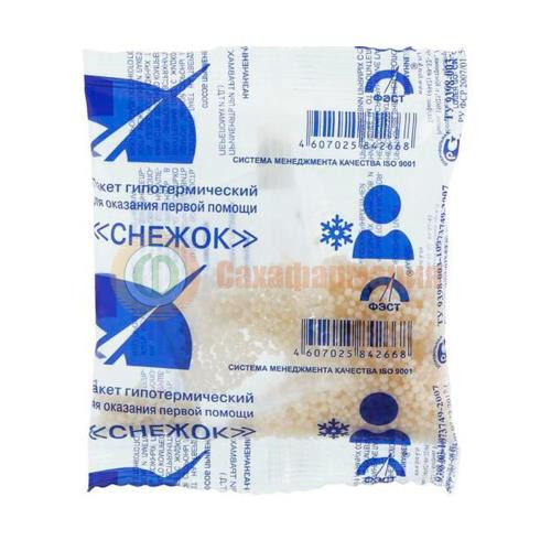 Снежок пакет гипотермический д/оказания первой помощи Снежок пакет гипотермический д/оказания первой помощи