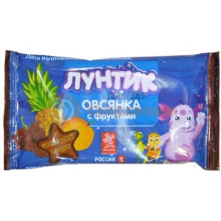 Лунтик мюсли овсянка + фрукты шок. глазурь 40г.