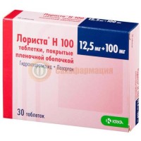 Лориста н 100 таблетки покрытые пленочной оболочкой 12.5мг + 100мг №30