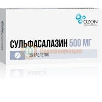 Сульфасалазин таблетки покрытые пленочной оболочкой 500мг №30
