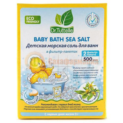 Др туттел морская соль для ванн 500г детская с чередой 0 +
