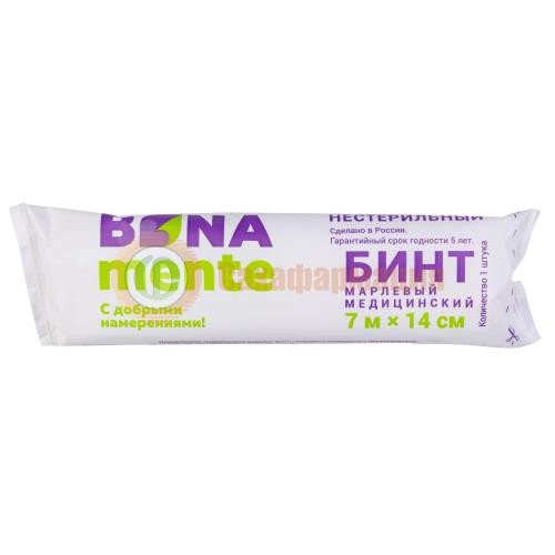 Бона менте бинт медицинский марлевый не стерильный 7м х14см